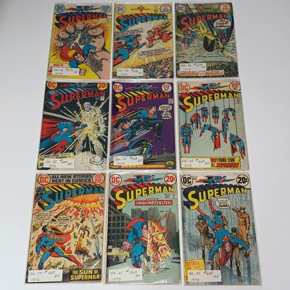 Marvel Other - 9 SUPERMAN DC COMIC BOOKS